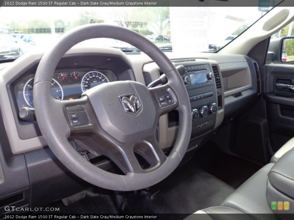 Dark Slate Gray/Medium Graystone Interior Steering Wheel for the 2012 Dodge Ram 1500 ST Regular Cab #78753332