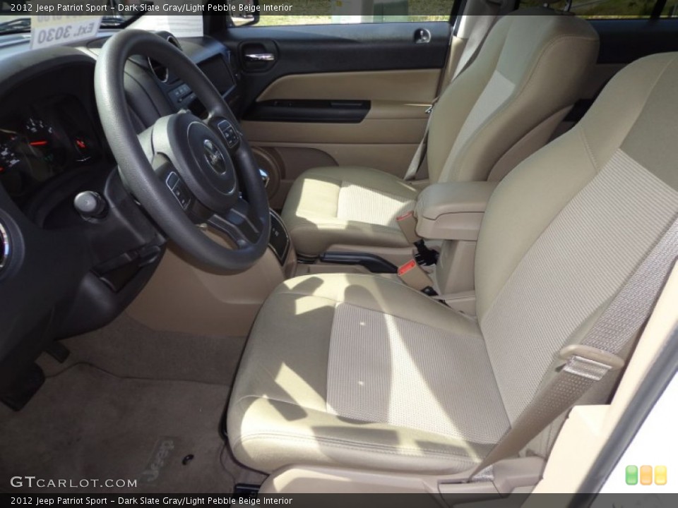 Dark Slate Gray/Light Pebble Beige Interior Photo for the 2012 Jeep Patriot Sport #78753542