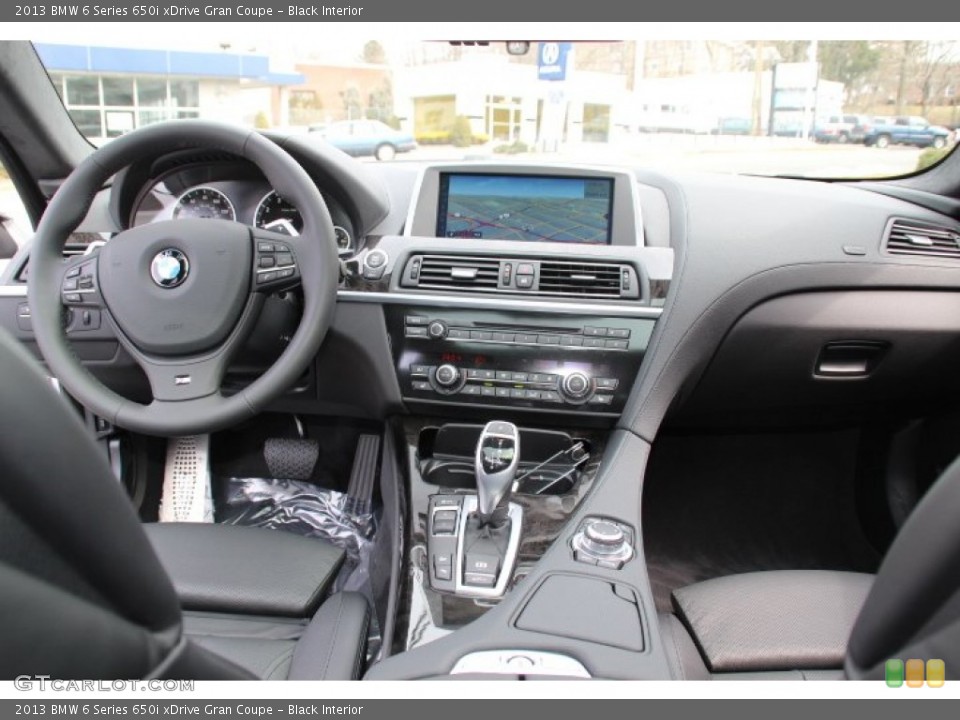 Black Interior Dashboard for the 2013 BMW 6 Series 650i xDrive Gran Coupe #78754214