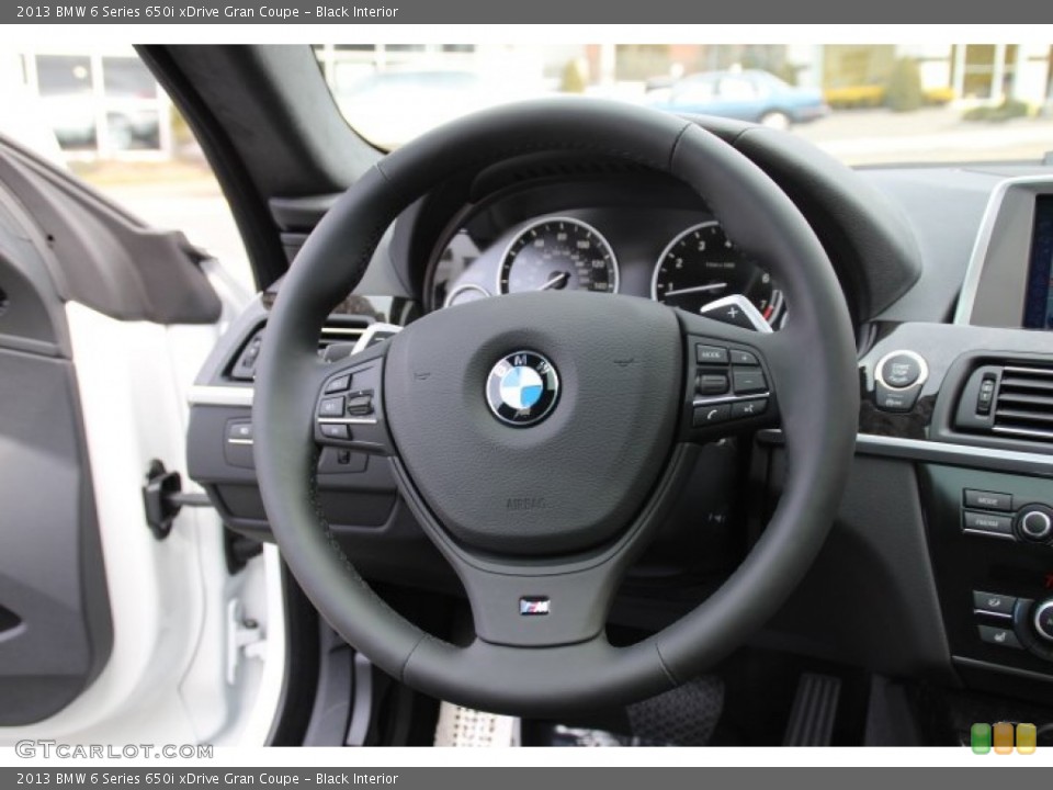 Black Interior Steering Wheel for the 2013 BMW 6 Series 650i xDrive Gran Coupe #78754235