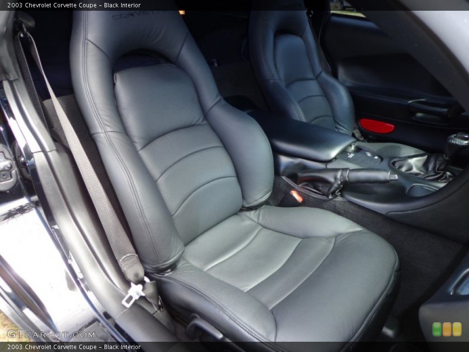 Black Interior Front Seat for the 2003 Chevrolet Corvette Coupe #78754348