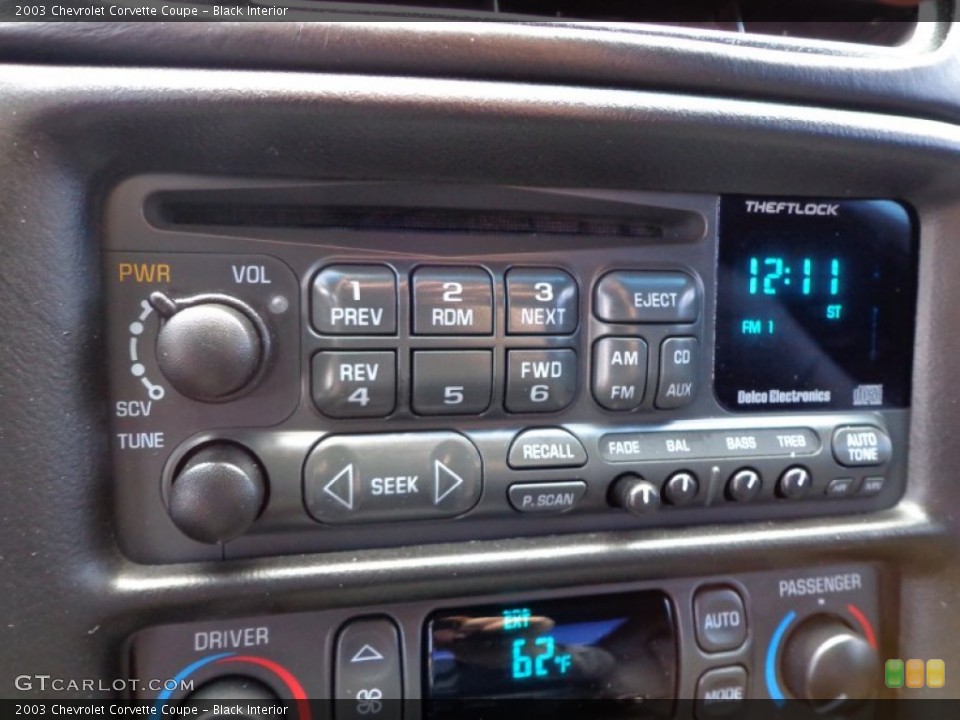 Black Interior Audio System for the 2003 Chevrolet Corvette Coupe #78754423
