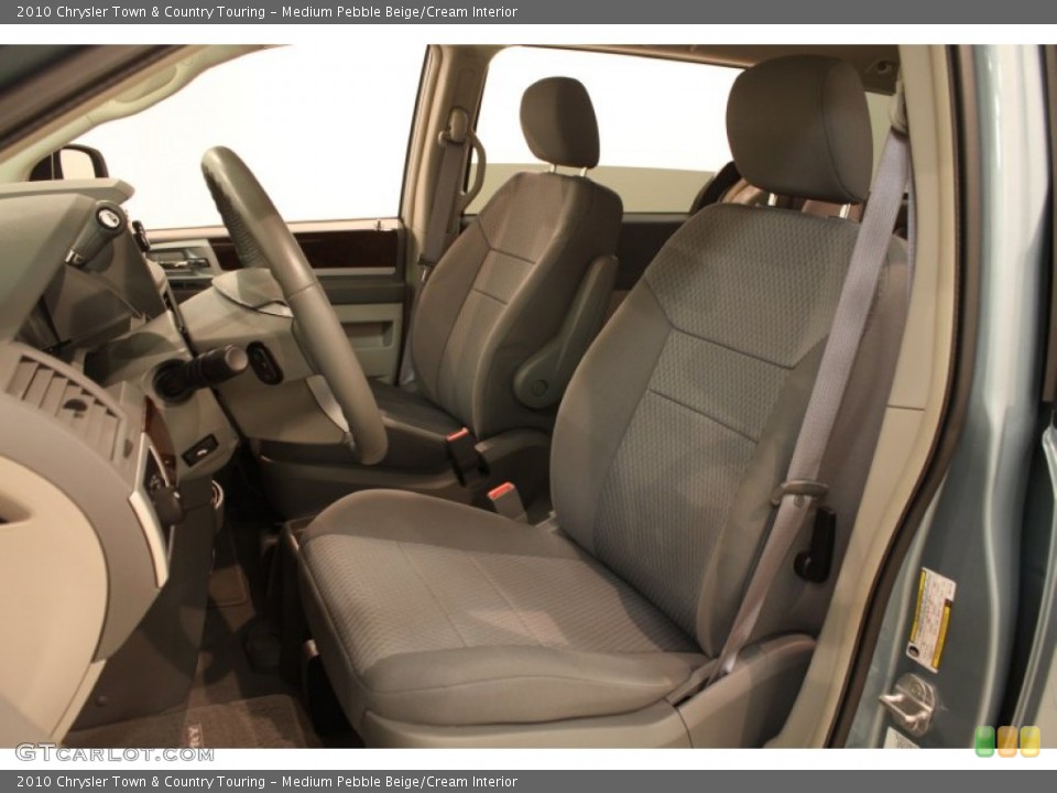 Medium Pebble Beige/Cream Interior Front Seat for the 2010 Chrysler Town & Country Touring #78758027