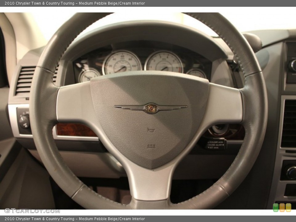 Medium Pebble Beige/Cream Interior Steering Wheel for the 2010 Chrysler Town & Country Touring #78758033