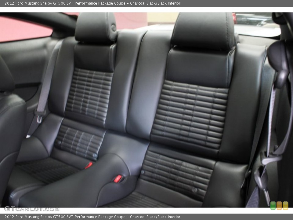 Charcoal Black/Black Interior Rear Seat for the 2012 Ford Mustang Shelby GT500 SVT Performance Package Coupe #78758261