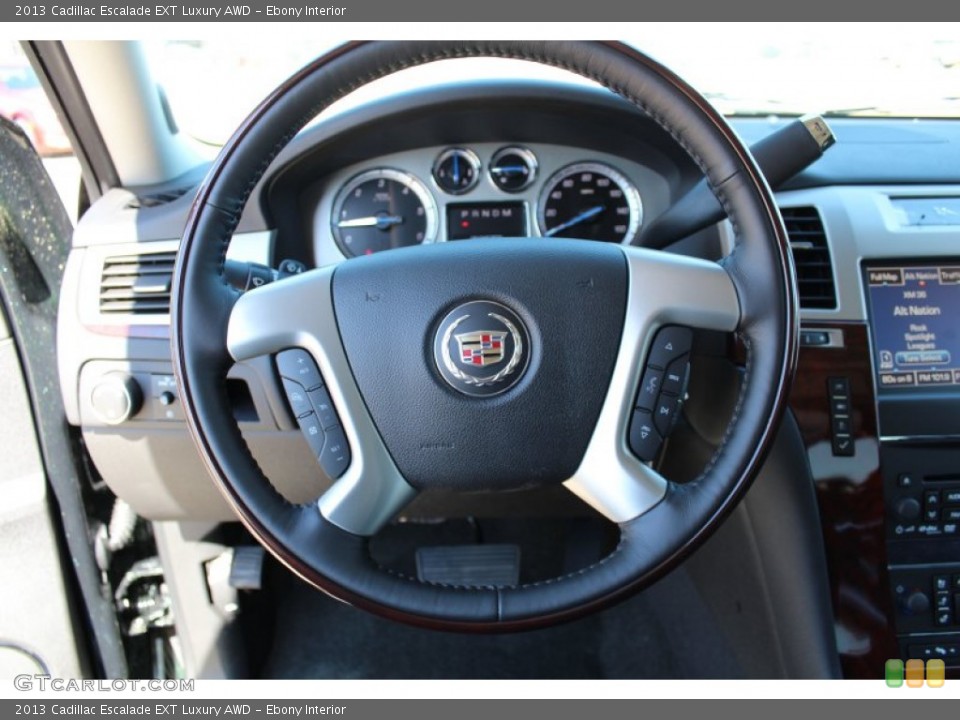 Ebony Interior Steering Wheel for the 2013 Cadillac Escalade EXT Luxury AWD #78759440