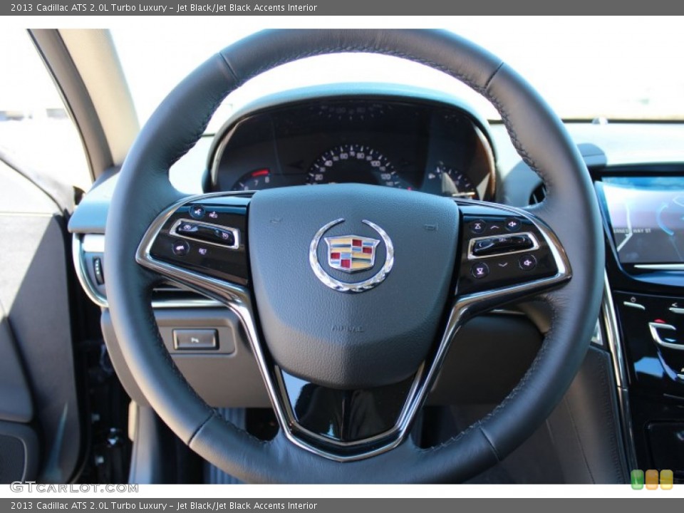 Jet Black/Jet Black Accents Interior Steering Wheel for the 2013 Cadillac ATS 2.0L Turbo Luxury #78759825