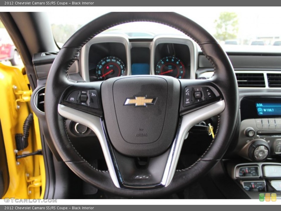 Black Interior Steering Wheel for the 2012 Chevrolet Camaro SS/RS Coupe #78760823
