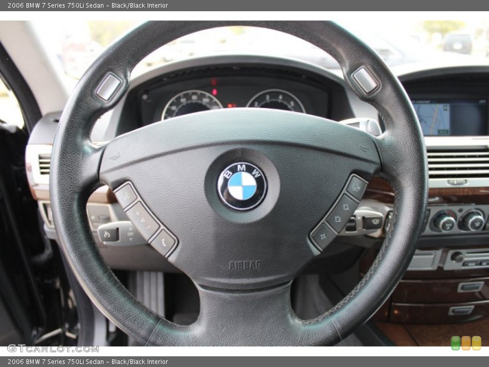 Black/Black Interior Steering Wheel for the 2006 BMW 7 Series 750Li Sedan #78761674
