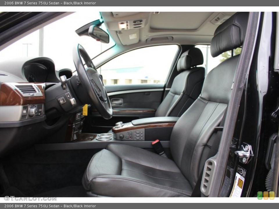 Black/Black Interior Front Seat for the 2006 BMW 7 Series 750Li Sedan #78761687