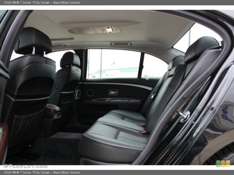 Black/Black Interior Rear Seat for the 2006 BMW 7 Series 750Li Sedan #78761705