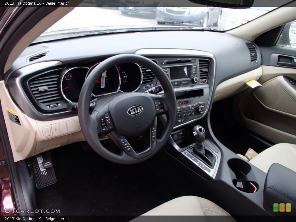 Beige Interior Dashboard for the 2013 Kia Optima LX #78761912