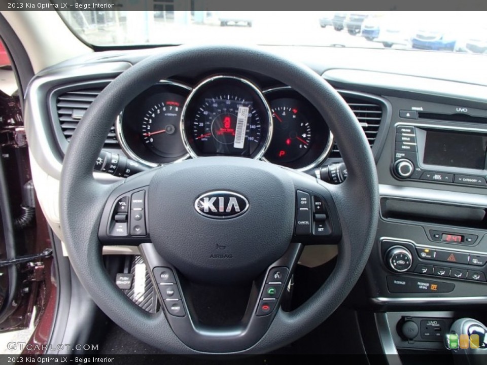 Beige Interior Steering Wheel for the 2013 Kia Optima LX #78761961
