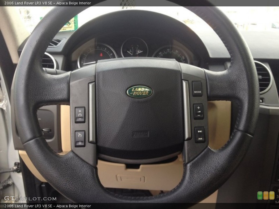Alpaca Beige Interior Steering Wheel for the 2006 Land Rover LR3 V8 SE #78763073