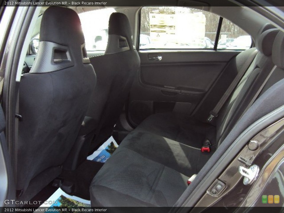 Black Recaro Interior Rear Seat for the 2012 Mitsubishi Lancer Evolution MR #78763184
