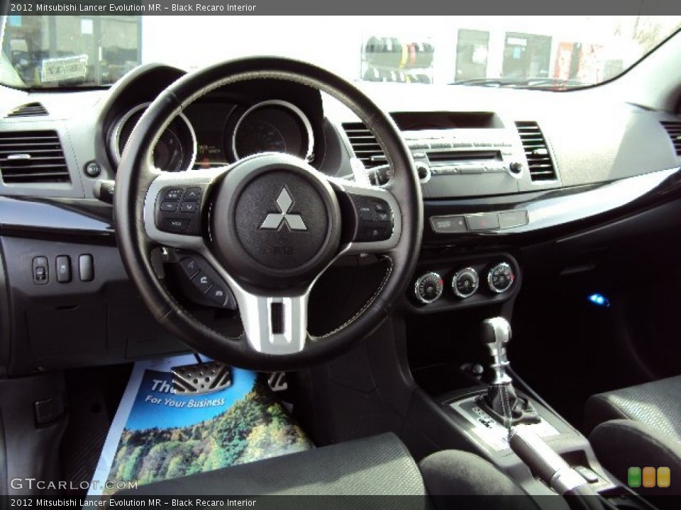 Black Recaro Interior Dashboard for the 2012 Mitsubishi Lancer Evolution MR #78763193