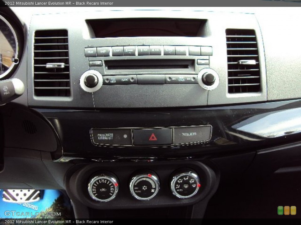Black Recaro Interior Controls for the 2012 Mitsubishi Lancer Evolution MR #78763199