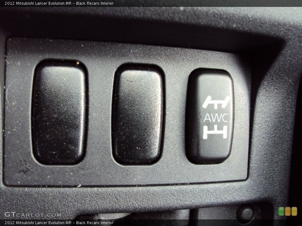 Black Recaro Interior Controls for the 2012 Mitsubishi Lancer Evolution MR #78763217