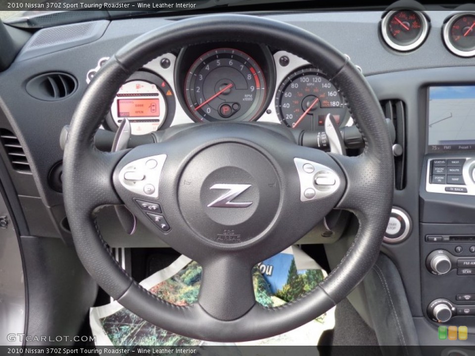Wine Leather Interior Steering Wheel for the 2010 Nissan 370Z Sport Touring Roadster #78763352