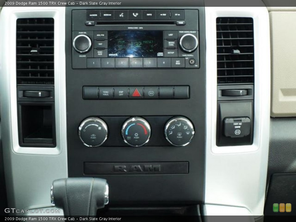 Dark Slate Gray Interior Controls for the 2009 Dodge Ram 1500 TRX Crew Cab #78764813