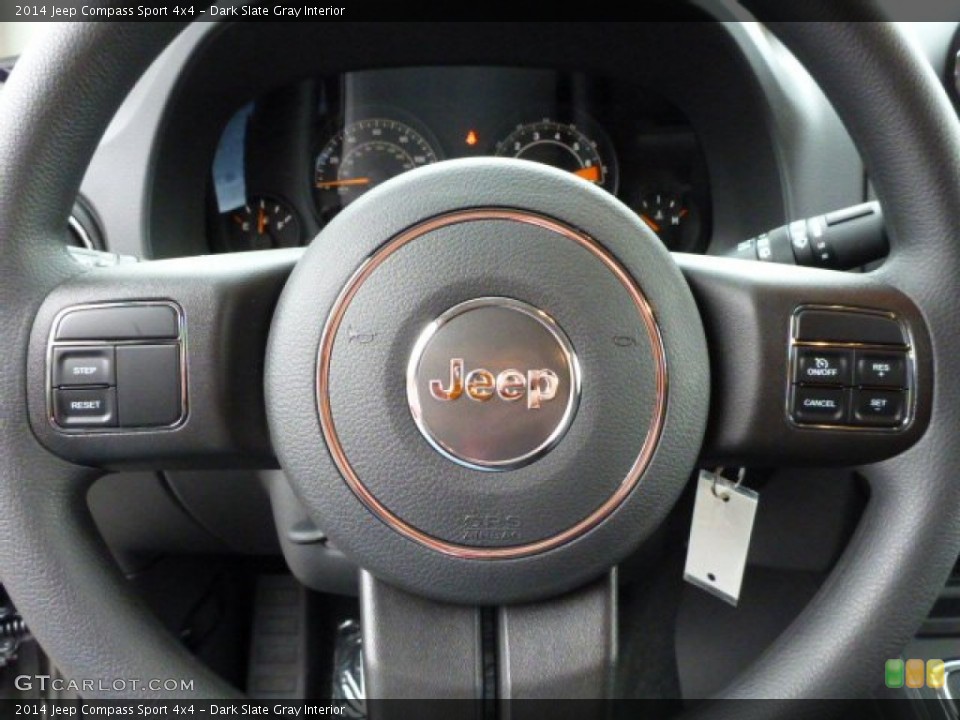 Dark Slate Gray Interior Steering Wheel for the 2014 Jeep Compass Sport 4x4 #78766188