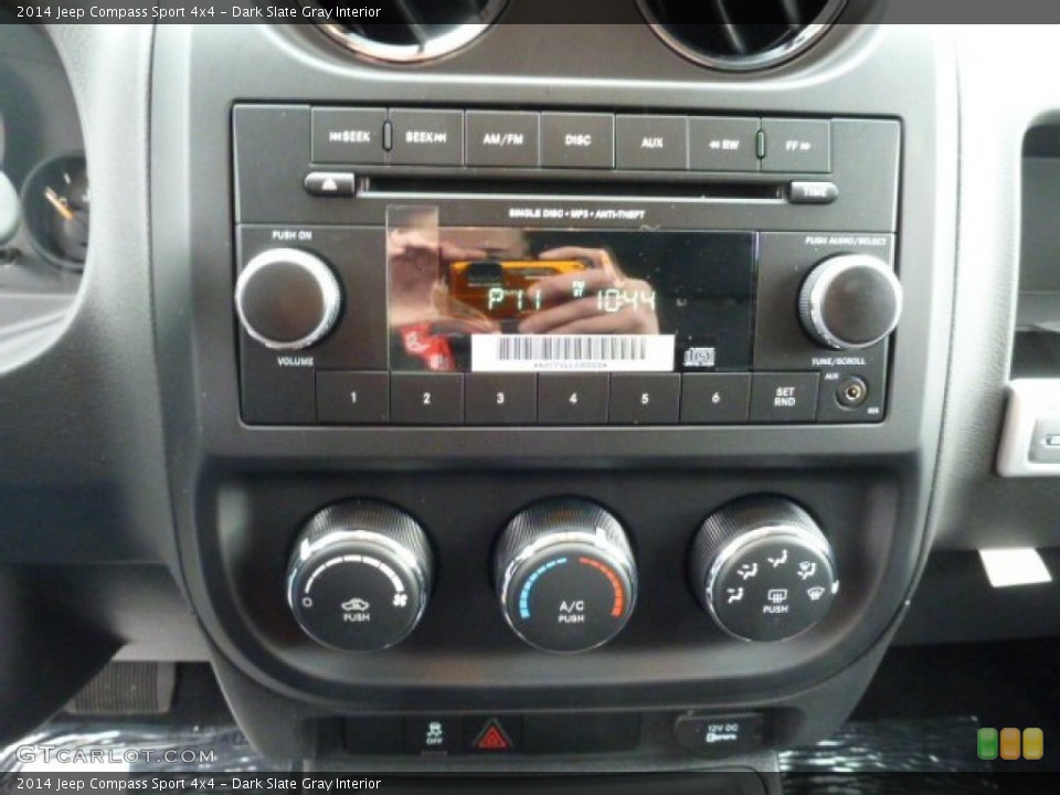 Dark Slate Gray Interior Controls for the 2014 Jeep Compass Sport 4x4 #78766211