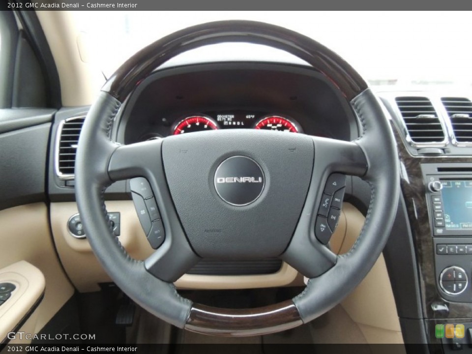 Cashmere Interior Steering Wheel for the 2012 GMC Acadia Denali #78766263