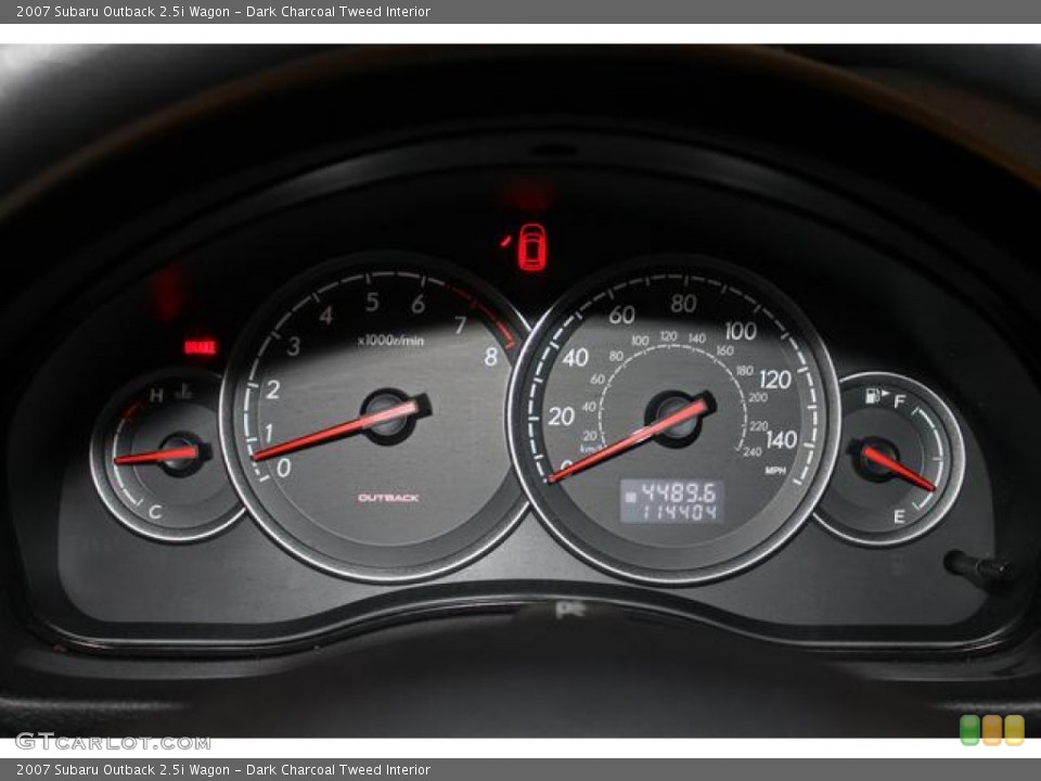 Dark Charcoal Tweed Interior Gauges for the 2007 Subaru Outback 2.5i Wagon #78766779