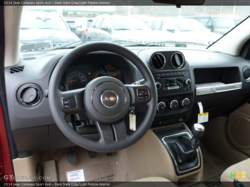 Dark Slate Gray/Light Pebble Interior Dashboard for the 2014 Jeep Compass Sport 4x4 #78766942