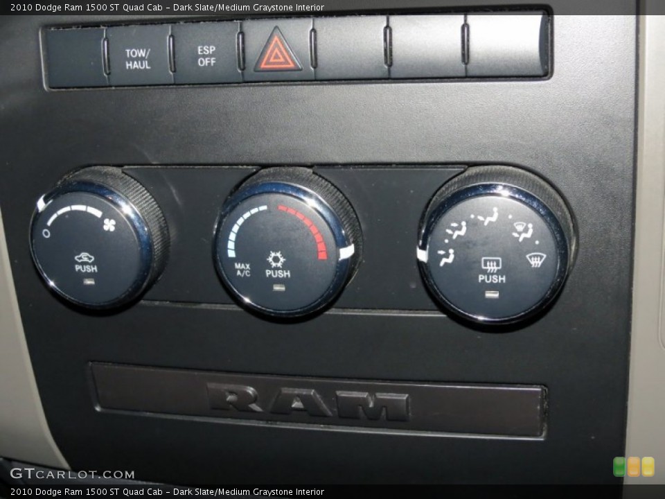 Dark Slate/Medium Graystone Interior Controls for the 2010 Dodge Ram 1500 ST Quad Cab #78769655