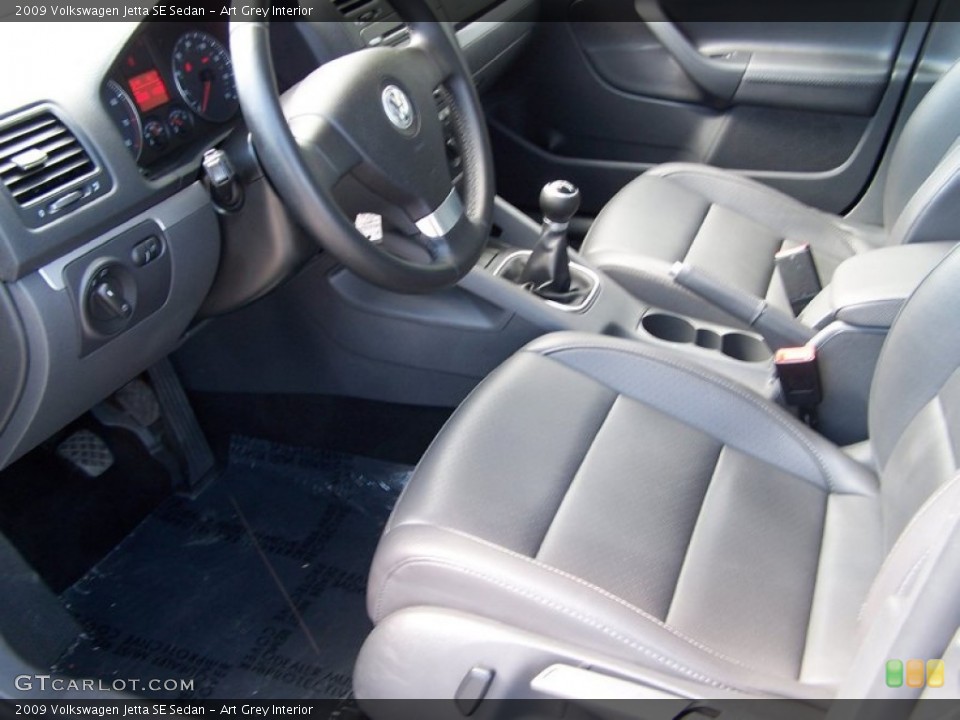 Art Grey Interior Prime Interior for the 2009 Volkswagen Jetta SE Sedan #78771584