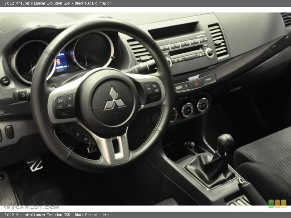 Black Recaro Interior Dashboard for the 2012 Mitsubishi Lancer Evolution GSR #78771712