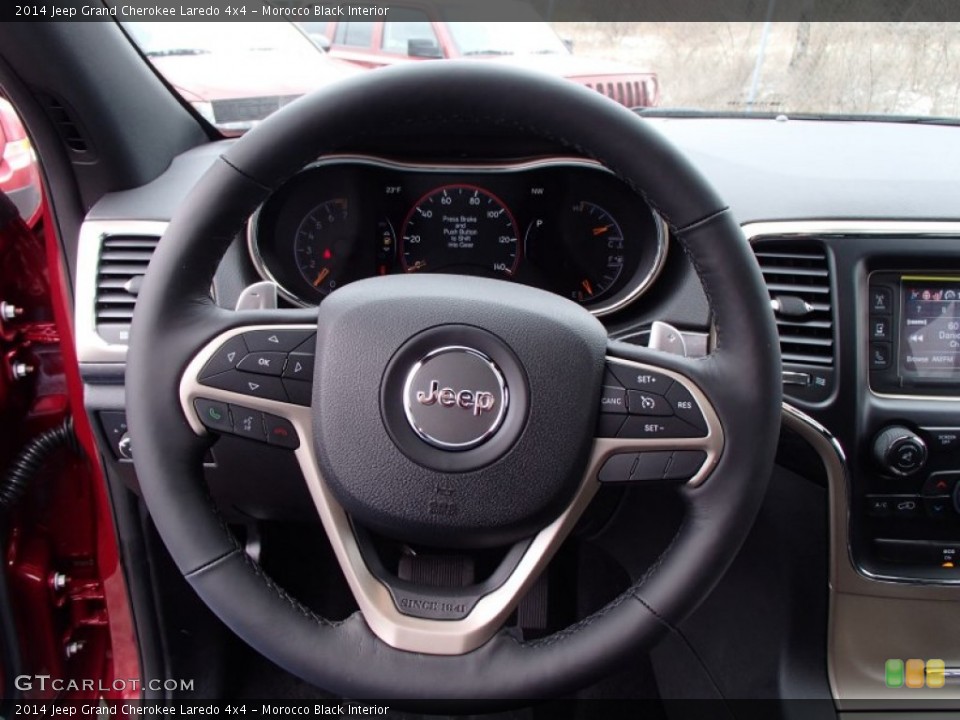 Morocco Black Interior Steering Wheel for the 2014 Jeep Grand Cherokee Laredo 4x4 #78771741
