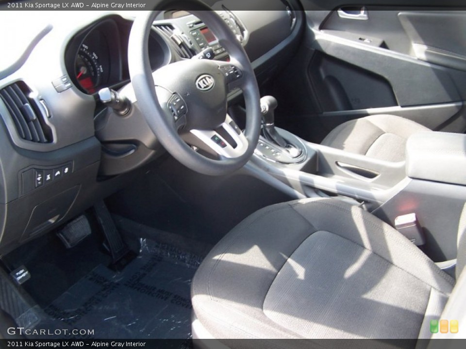 Alpine Gray Interior Prime Interior for the 2011 Kia Sportage LX AWD #78772018