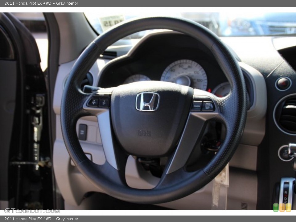 Gray Interior Steering Wheel for the 2011 Honda Pilot EX 4WD #78772084