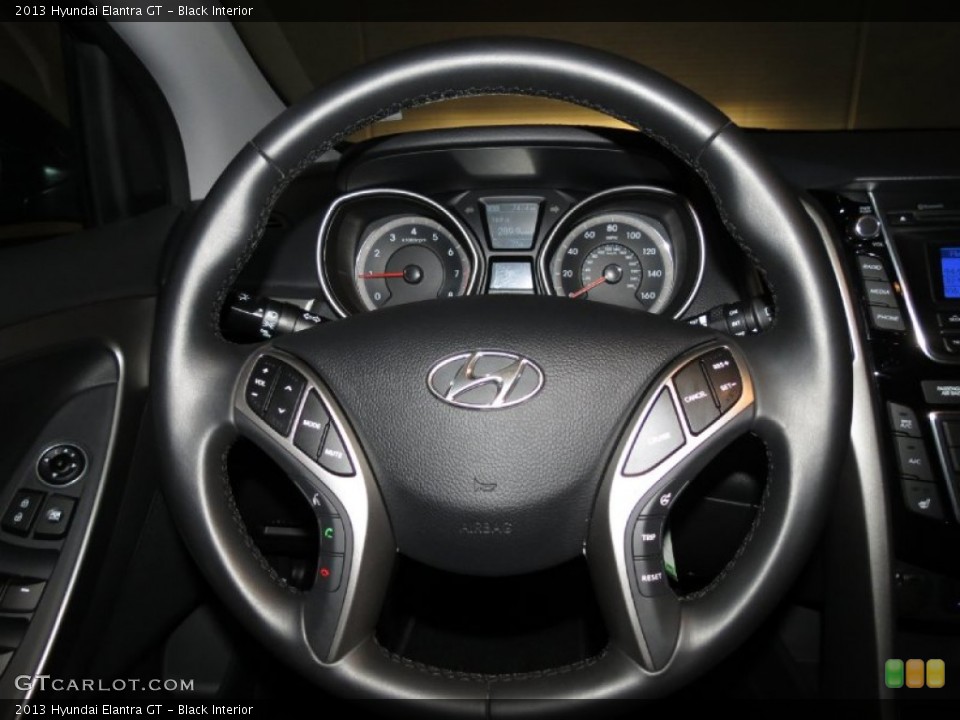 Black Interior Steering Wheel for the 2013 Hyundai Elantra GT #78772520