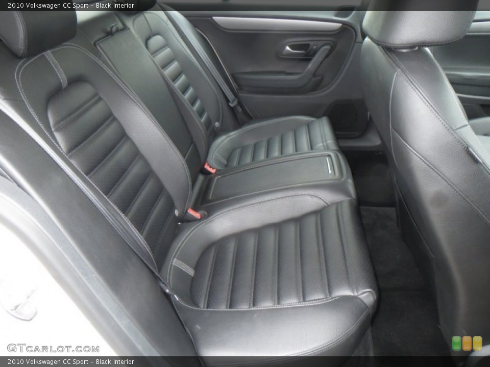 Black Interior Rear Seat for the 2010 Volkswagen CC Sport #78773549