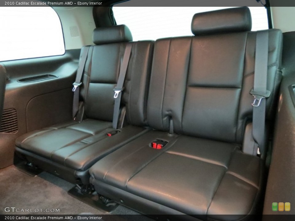 Ebony Interior Rear Seat for the 2010 Cadillac Escalade Premium AWD #78773613