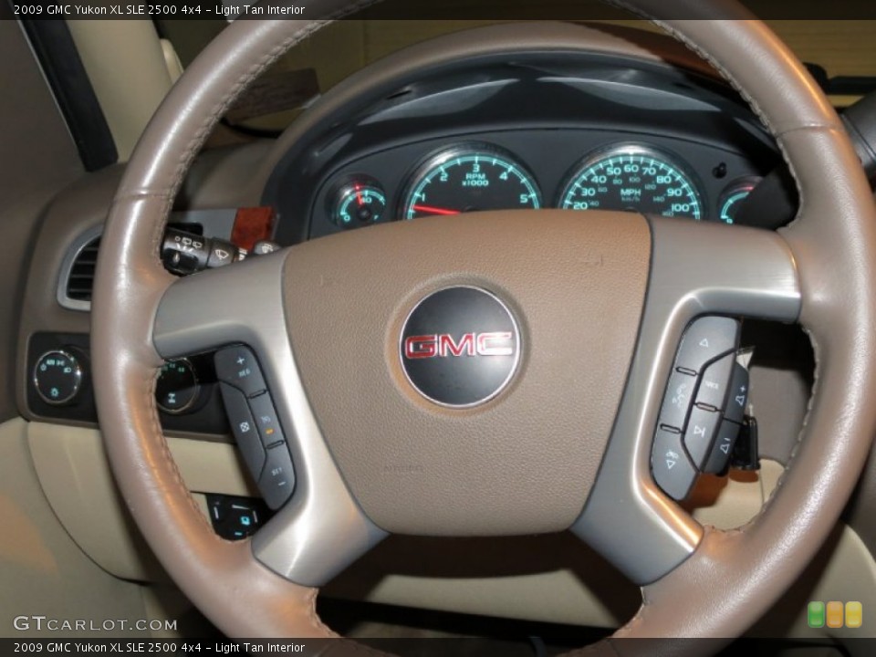 Light Tan Interior Steering Wheel for the 2009 GMC Yukon XL SLE 2500 4x4 #78774350