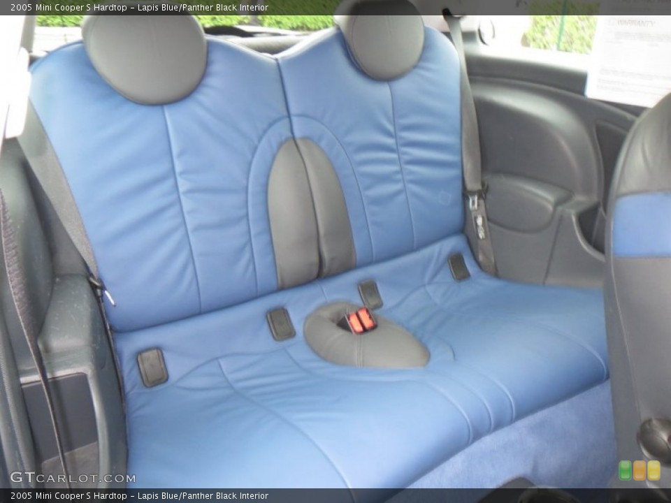 Lapis Blue/Panther Black Interior Rear Seat for the 2005 Mini Cooper S Hardtop #78774524