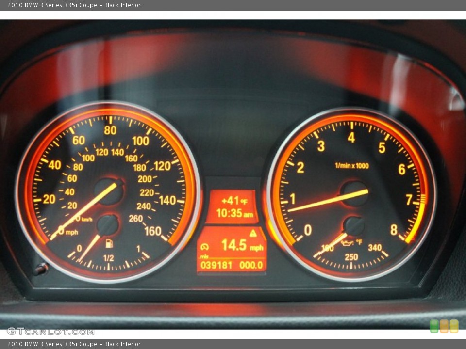 Black Interior Gauges for the 2010 BMW 3 Series 335i Coupe #78775207