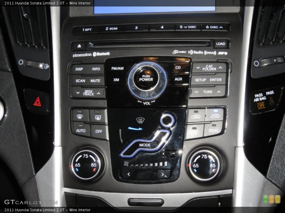 Wine Interior Controls for the 2011 Hyundai Sonata Limited 2.0T #78776152