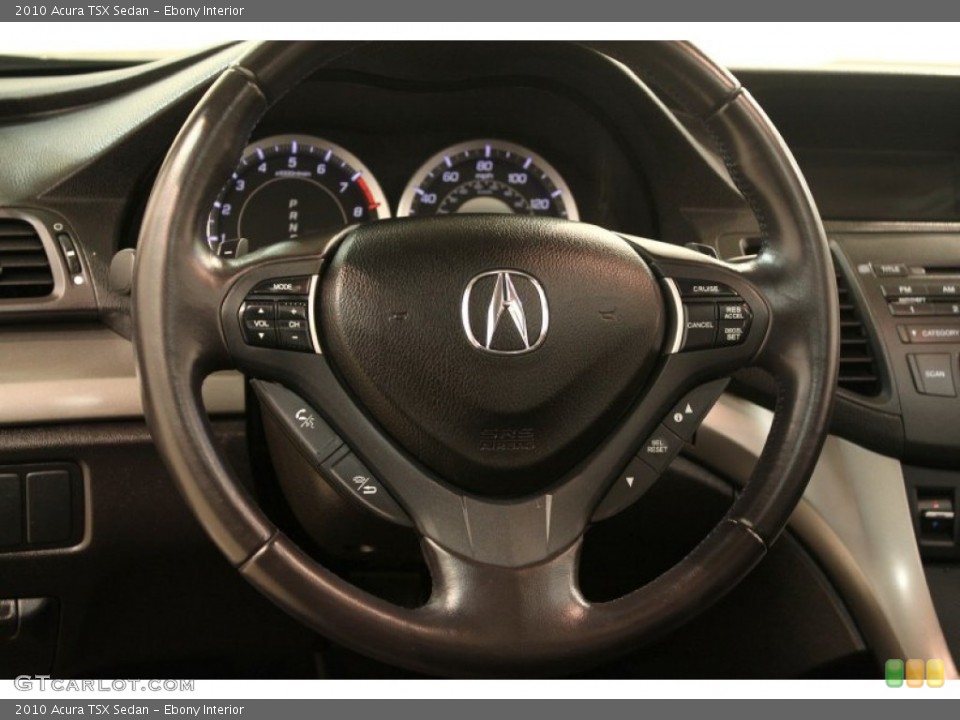 Ebony Interior Steering Wheel for the 2010 Acura TSX Sedan #78777350