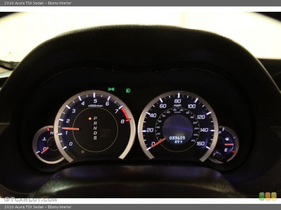 Ebony Interior Gauges for the 2010 Acura TSX Sedan #78777365
