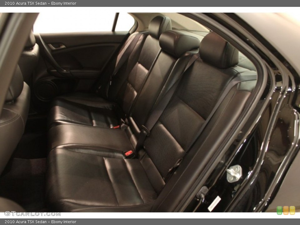 Ebony Interior Rear Seat for the 2010 Acura TSX Sedan #78777549