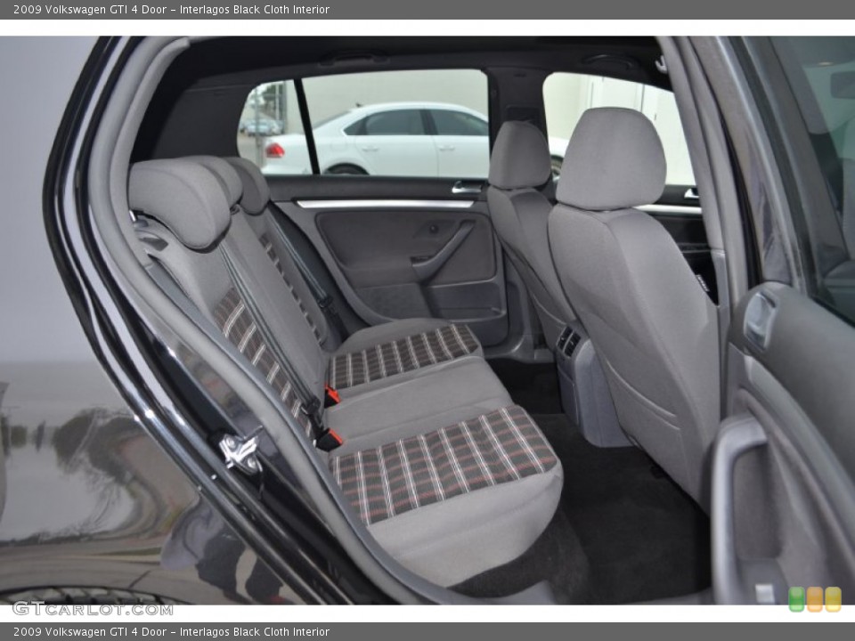 Interlagos Black Cloth Interior Rear Seat for the 2009 Volkswagen GTI 4 Door #78777805