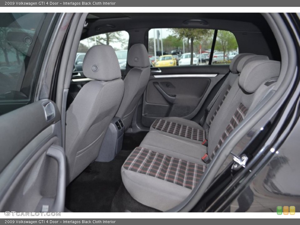 Interlagos Black Cloth Interior Rear Seat for the 2009 Volkswagen GTI 4 Door #78777830