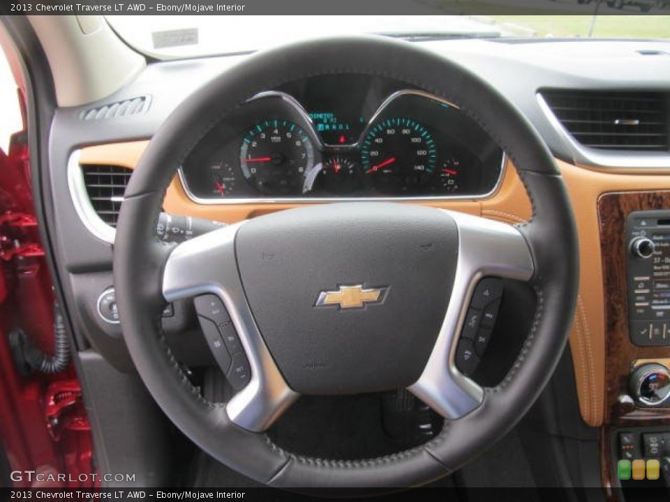 Ebony/Mojave Interior Steering Wheel for the 2013 Chevrolet Traverse LT AWD #78778155