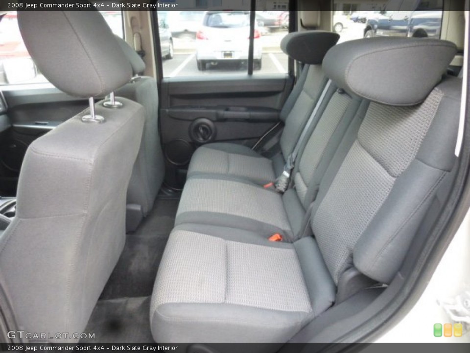 Dark Slate Gray Interior Rear Seat for the 2008 Jeep Commander Sport 4x4 #78780974