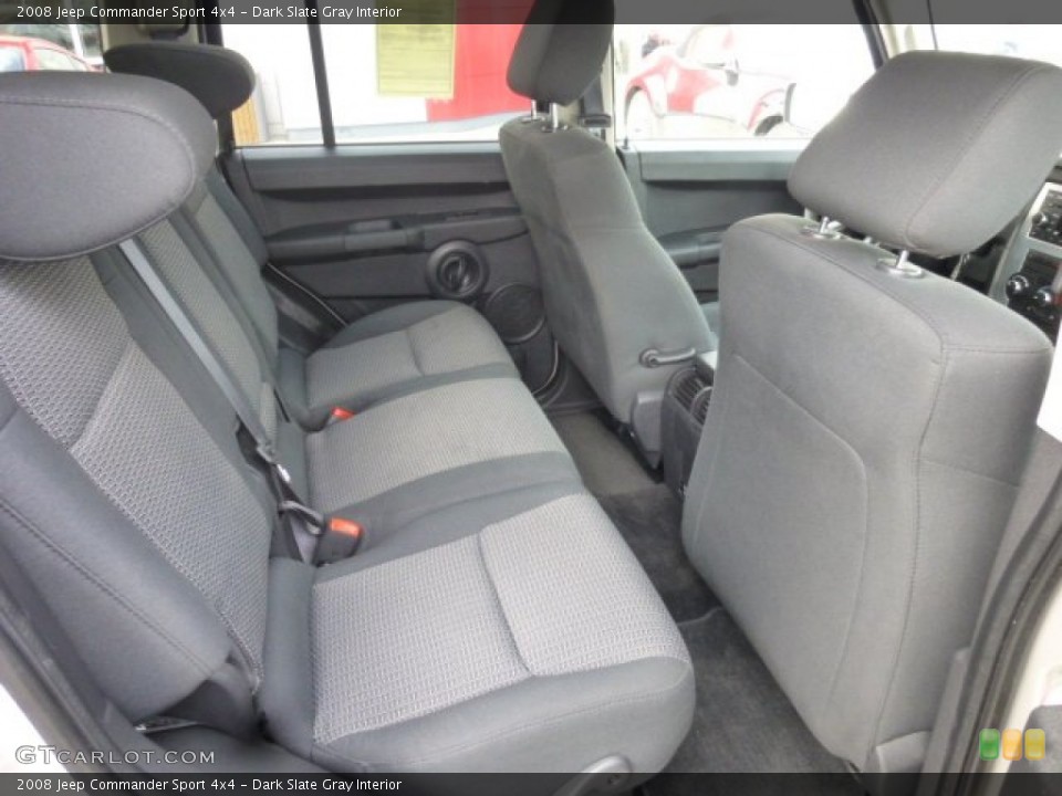 Dark Slate Gray Interior Rear Seat for the 2008 Jeep Commander Sport 4x4 #78781109